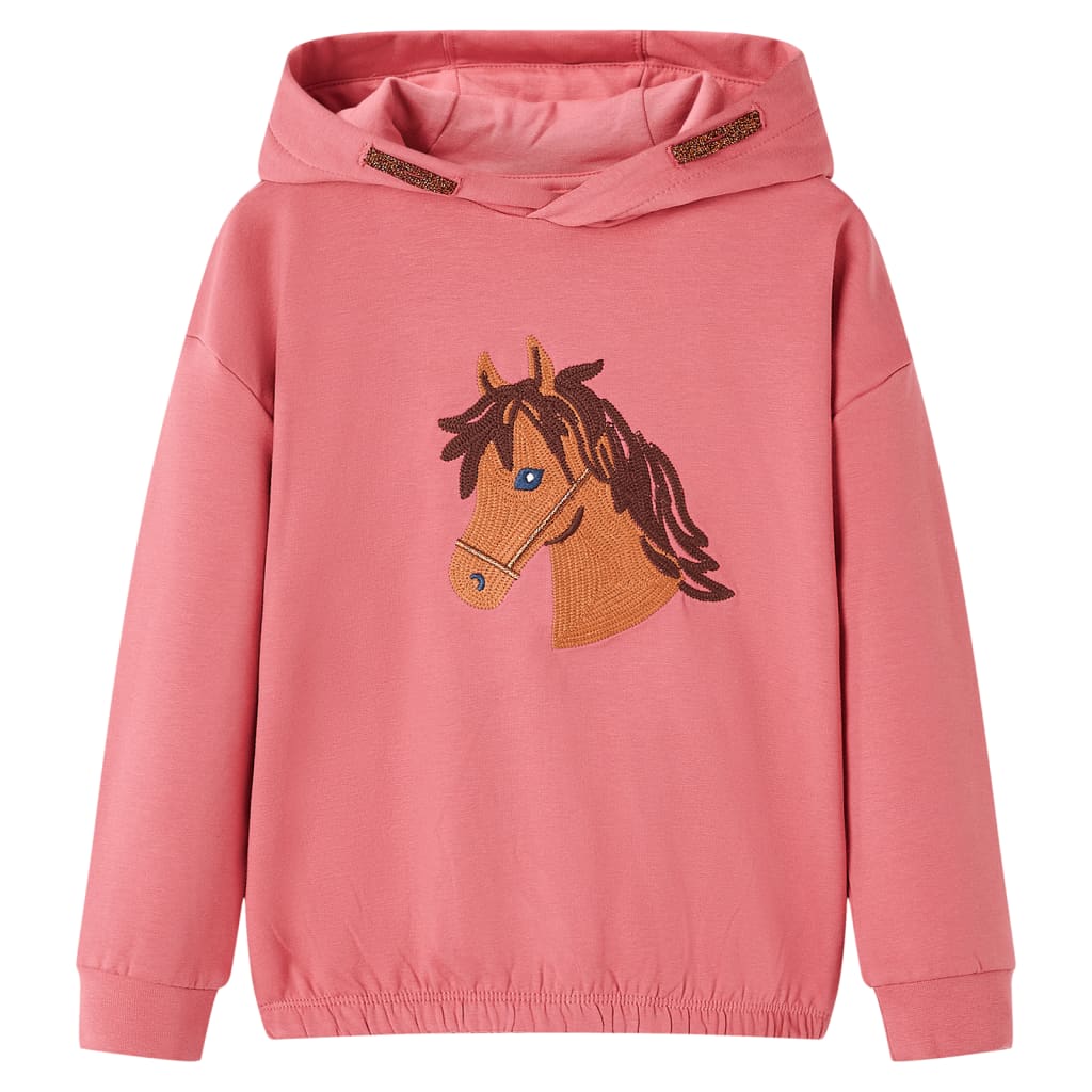 VidaXL Kinderpullover mit Kapuze 140 Altrosa