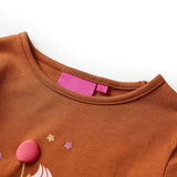 VidaXL Kindershirt mit langen Ärmeln 92 cognacfarben