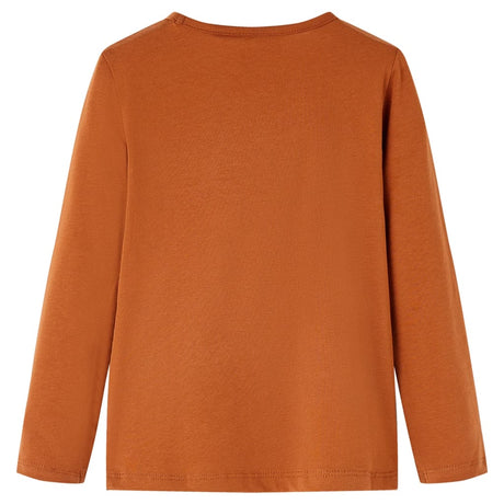 VidaXL Kindershirt mit langen Ärmeln 104 cognacfarben