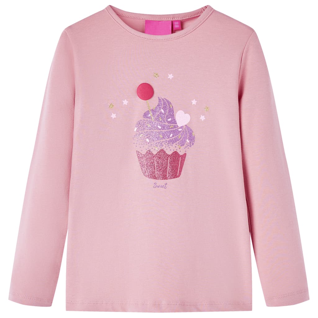 VidaXL Kindershirt mit langen Ärmeln 92 Hellrosa