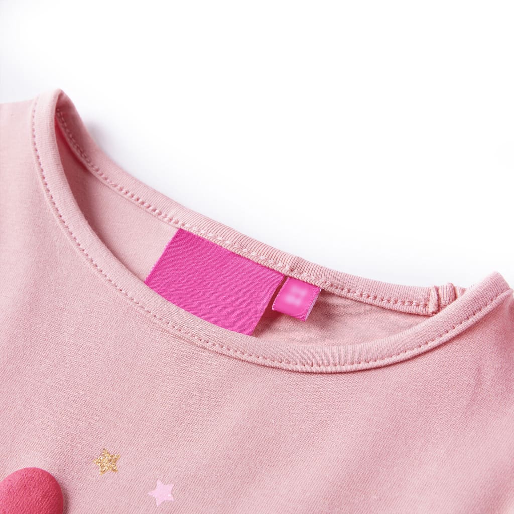 VidaXL Kindershirt mit langen Ärmeln 104 Hellrosa