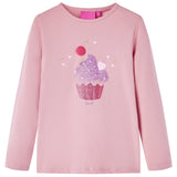 VidaXL Kindershirt mit langen Ärmeln 116 Hellrosa
