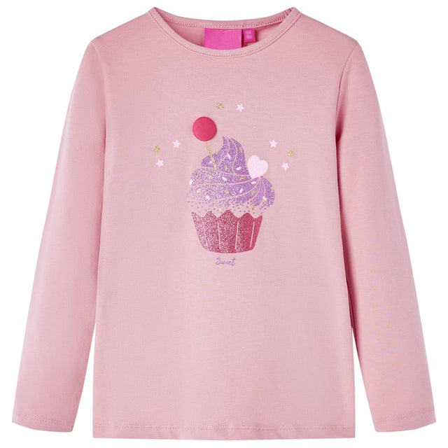 VidaXL Kindershirt mit langen Ärmeln 128 Hellrosa