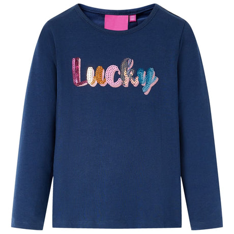 VidaXL Kindershirt mit langen Ärmeln 104 Marineblau