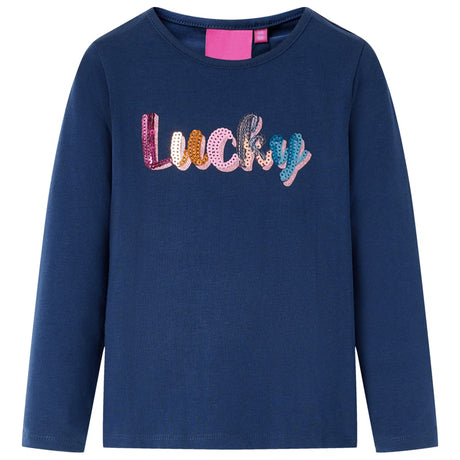 VidaXL Kindershirt mit langen Ärmeln 116 Marineblau