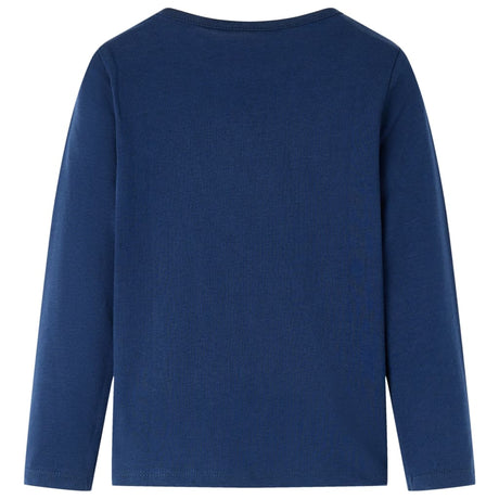 VidaXL Kindershirt mit langen Ärmeln 116 Marineblau