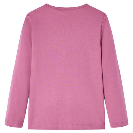VidaXL Kindershirt mit langen Ärmeln 92 Himbeerfarbe