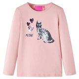 VidaXL Kindershirt mit langen Ärmeln 104 Hellrosa