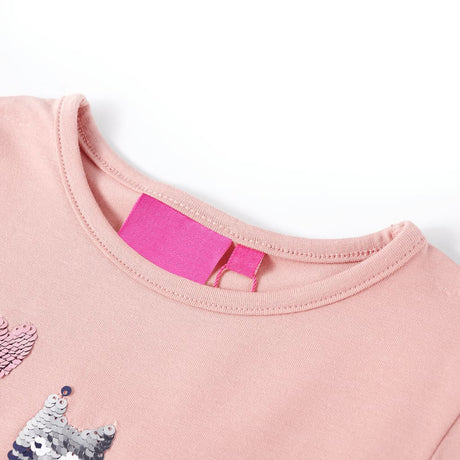 VidaXL Kindershirt mit langen Ärmeln 104 Hellrosa