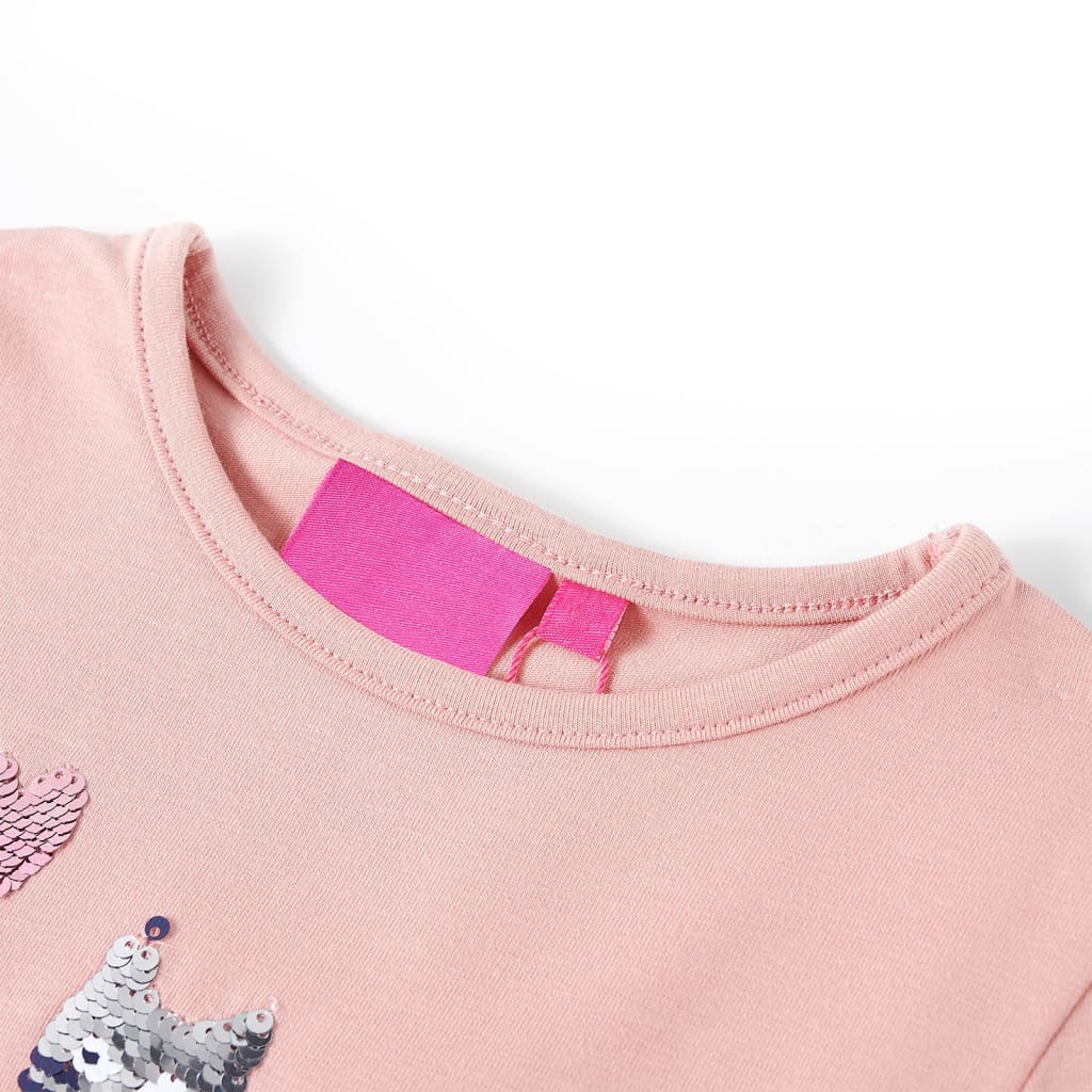 VidaXL Kindershirt mit langen Ärmeln 116 Hellrosa