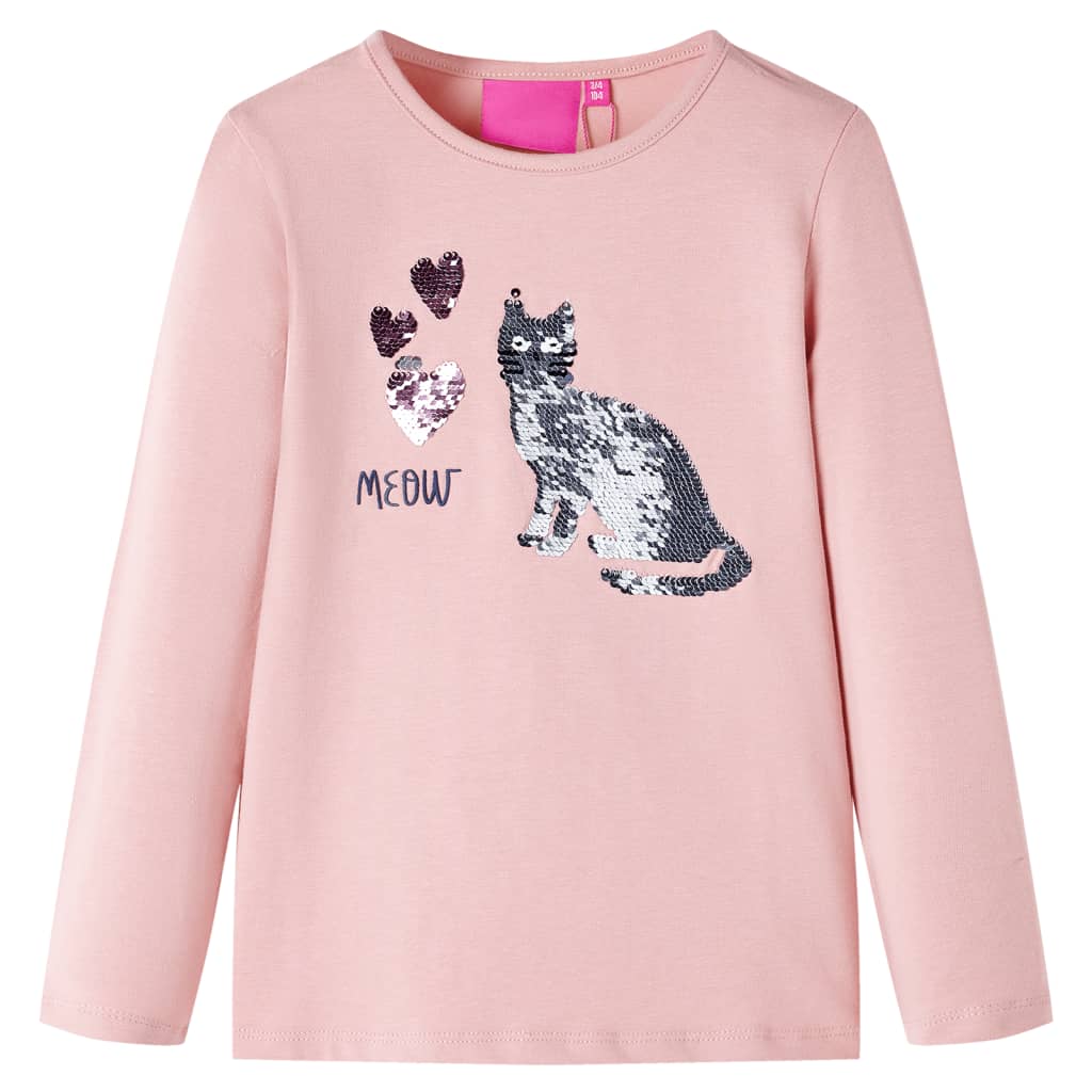 VidaXL Kindershirt mit langen Ärmeln 140 Hellrosa