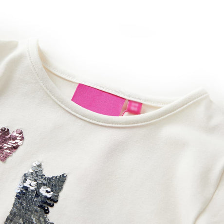 VidaXL Kindershirt mit langen Ärmeln 104 Ecru