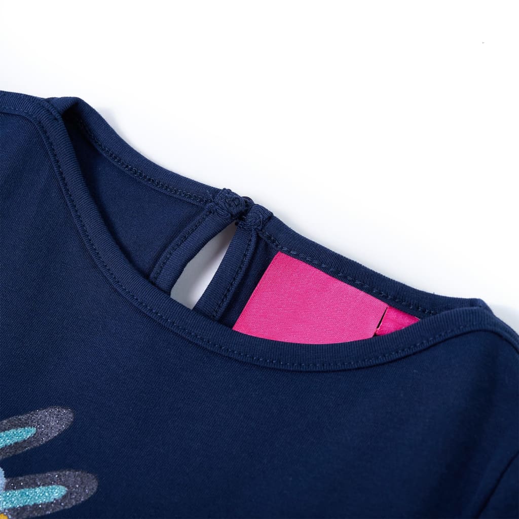 VidaXL Kindershirt mit langen Ärmeln 116 Marineblau