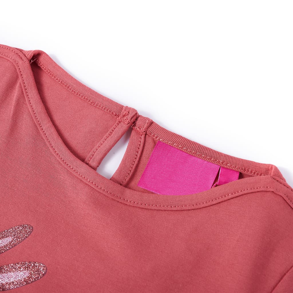 VidaXL Kindershirt mit langen Ärmeln 104 Altrosa