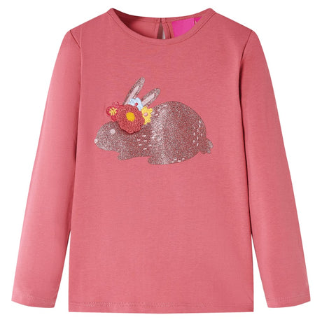 VidaXL Kindershirt mit langen Ärmeln 140 Altrosa