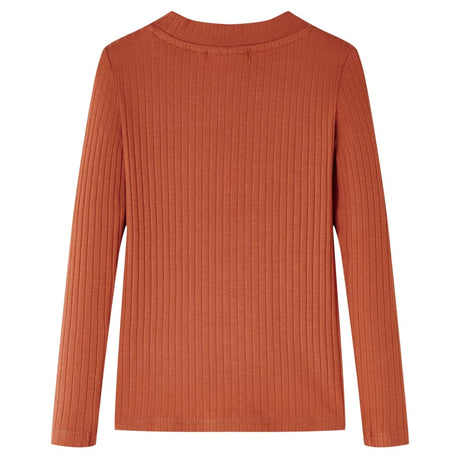 VidaXL Kindershirt mit langen Ärmeln 104 cognacfarben