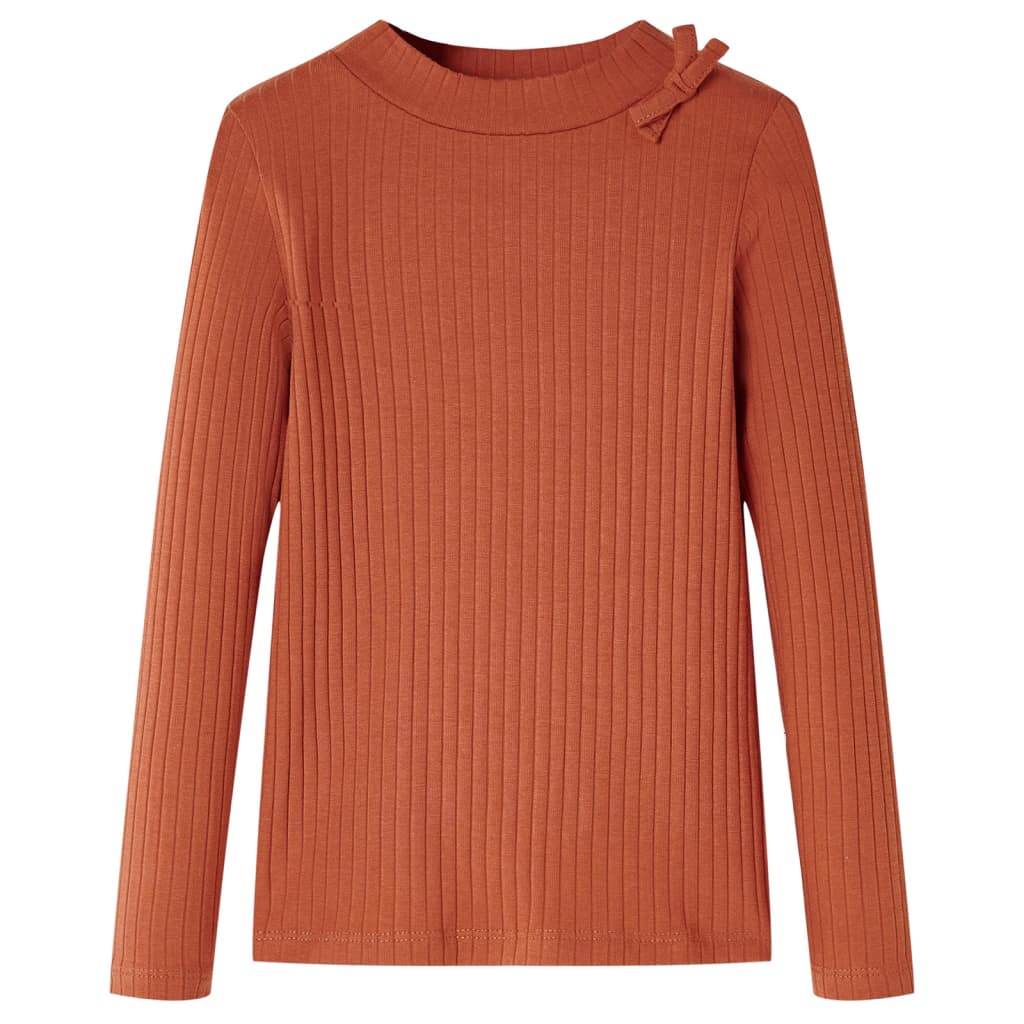 VidaXL Kindershirt mit langen Ärmeln 128 cognacfarben