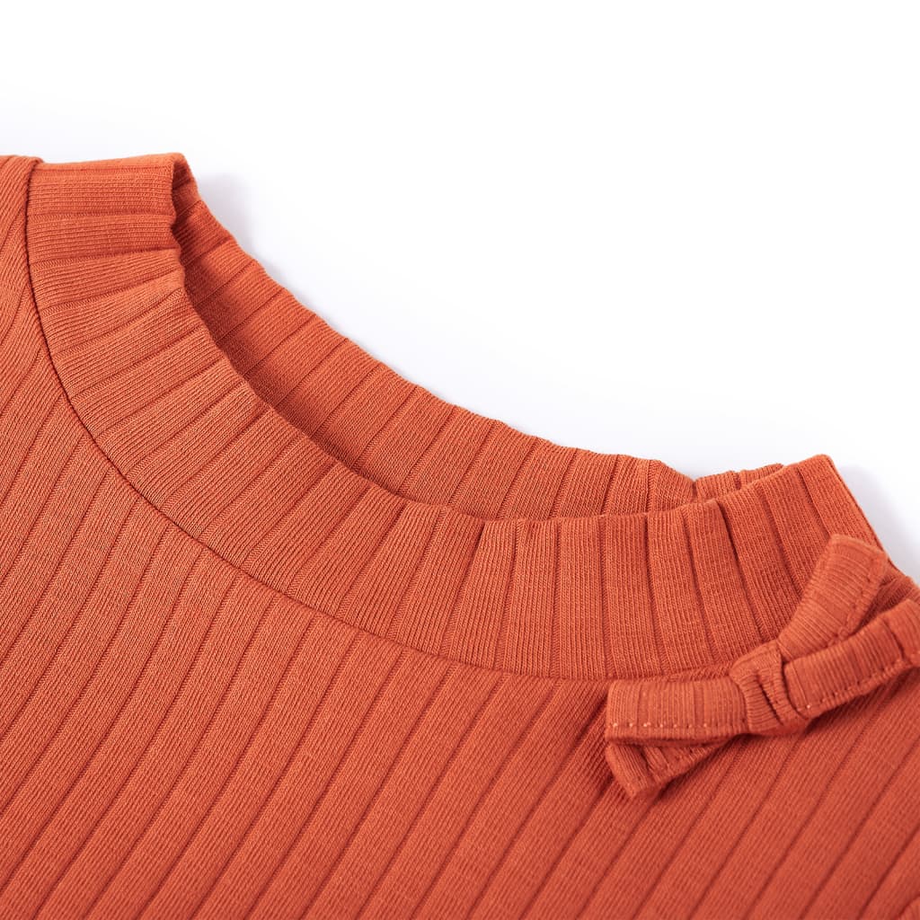 VidaXL Kindershirt mit langen Ärmeln 92 orange-braun