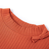 VidaXL Kindershirt mit langen Ärmeln 92 orange-braun