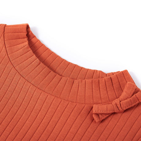 VidaXL Kindershirt mit langen Ärmeln 92 orange-braun