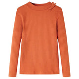 VidaXL Kindershirt mit langen Ärmeln 104 Orange-Braun