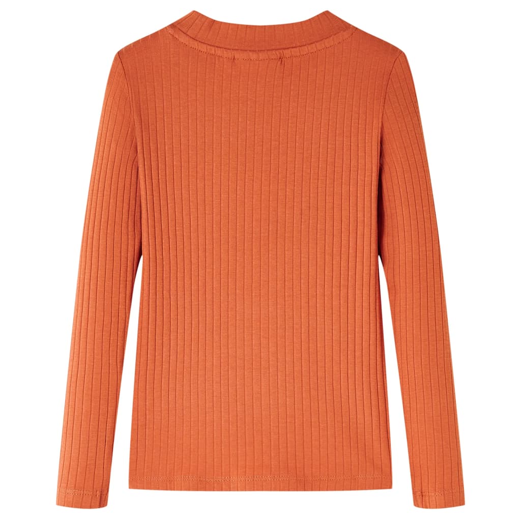 VidaXL Kindershirt mit langen Ärmeln 104 Orange-Braun