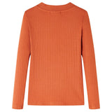 VidaXL Kindershirt mit langen Ärmeln 104 Orange-Braun