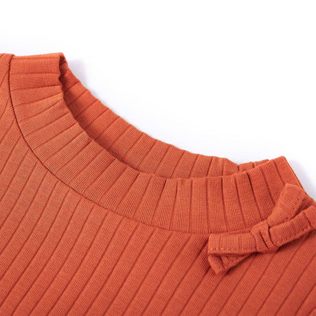 VidaXL Kindershirt mit langen Ärmeln 104 Orange-Braun
