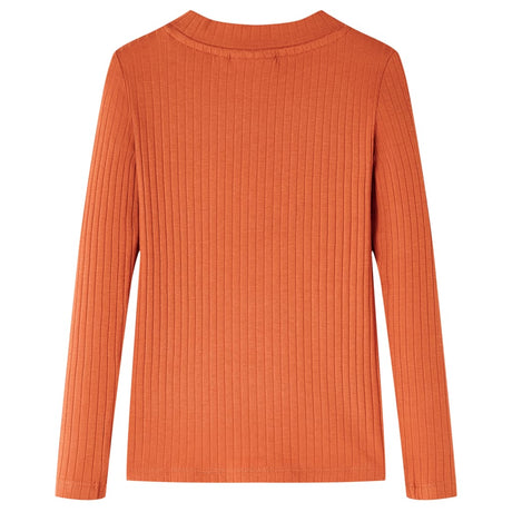 VidaXL Kindershirt mit langen Ärmeln 116 Orange-Braun