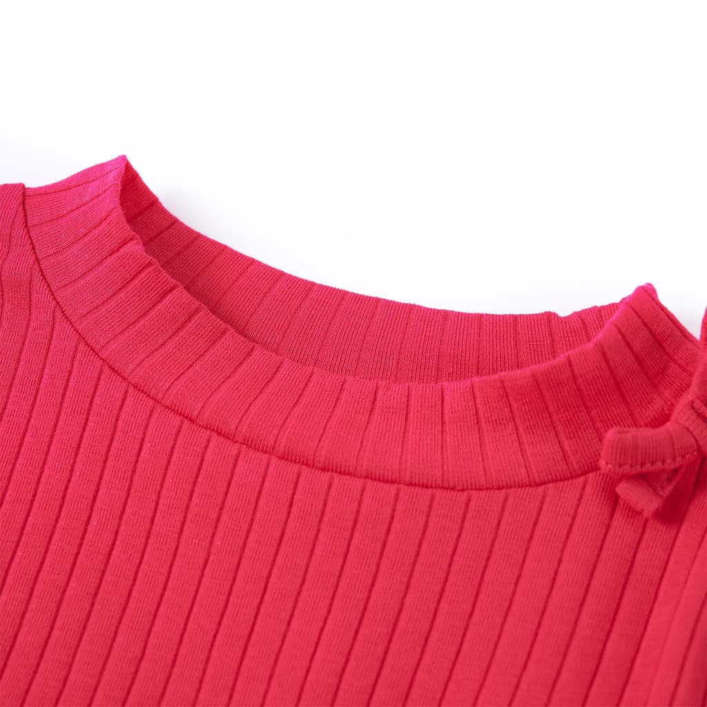 VidaXL Kindershirt mit langen Ärmeln 92 leuchtendes Rosa