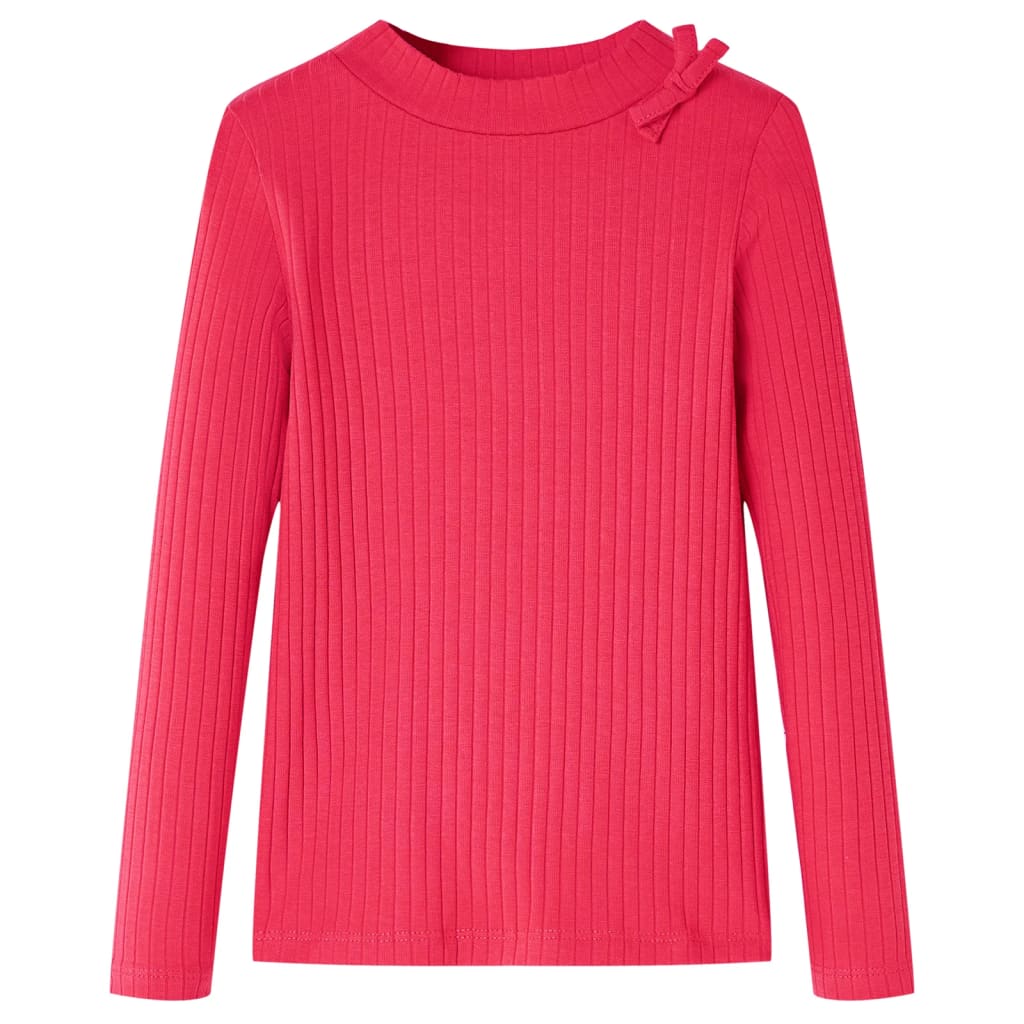 VidaXL Kindershirt mit langen Ärmeln 116 leuchtendes Rosa