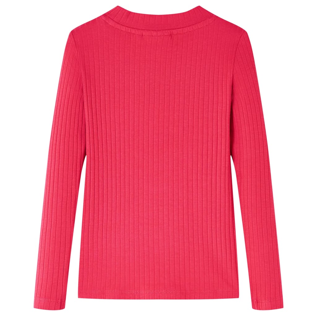 VidaXL Kindershirt mit langen Ärmeln 116 leuchtendes Rosa