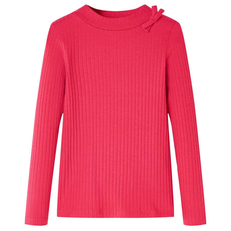 VidaXL Kindershirt mit langen Ärmeln 128 leuchtendes Rosa