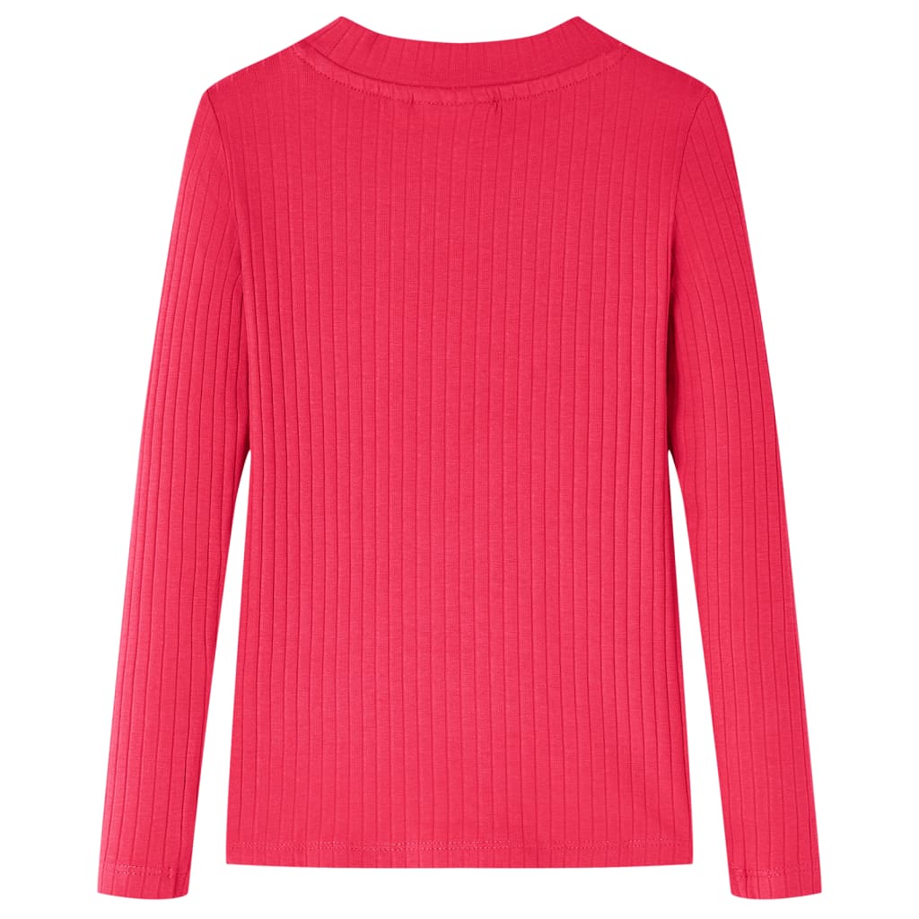 VidaXL Kindershirt mit langen Ärmeln 128 leuchtendes Rosa