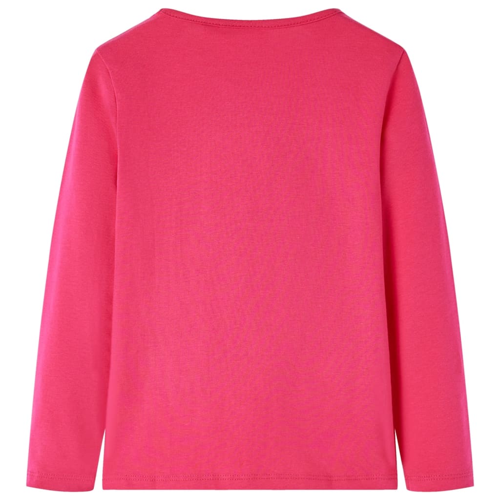 VidaXL Kindershirt mit langen Ärmeln 104 leuchtendes Rosa