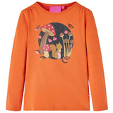 VidaXL Kindershirt mit langen Ärmeln 92 orange-braun