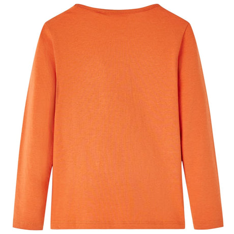 VidaXL Kindershirt mit langen Ärmeln 104 Orange-Braun