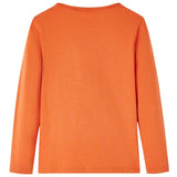 VidaXL Kindershirt mit langen Ärmeln 116 Orange-Braun