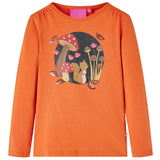 VidaXL Kindershirt mit langen Ärmeln 140 Orange-Braun