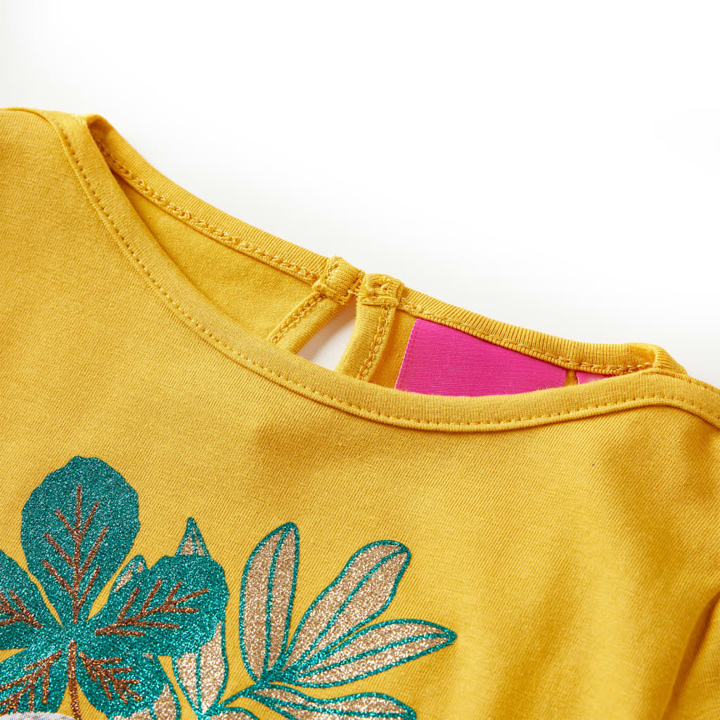 VidaXL Kindershirt mit langen Ärmeln 116 Ocker