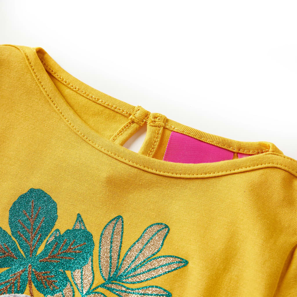Vidaxl Kindershirt mit langen Ärmeln 140 Ocker
