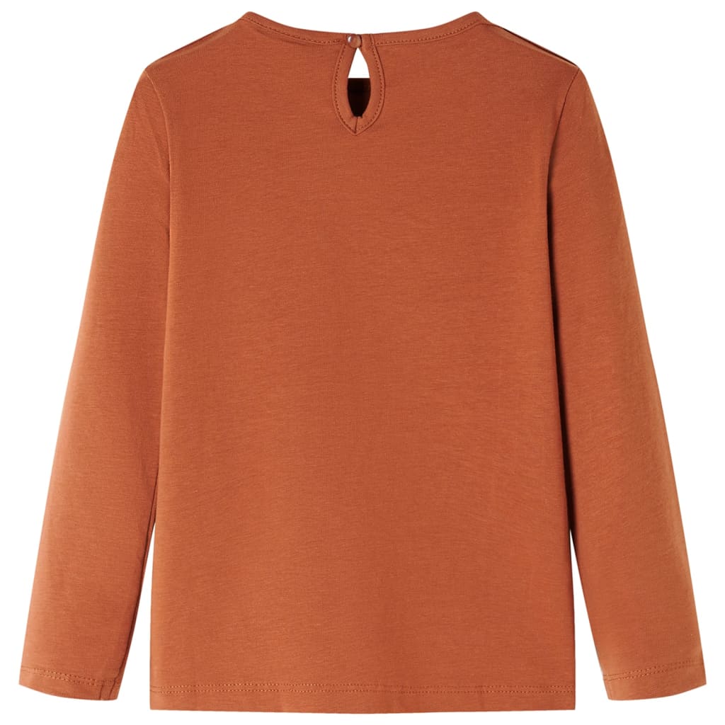 VidaXL Kindershirt mit langen Ärmeln 128 cognacfarben