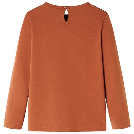 VidaXL Kindershirt mit langen Ärmeln 128 cognacfarben