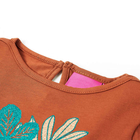 VidaXL Kindershirt mit langen Ärmeln 140 cognacfarben