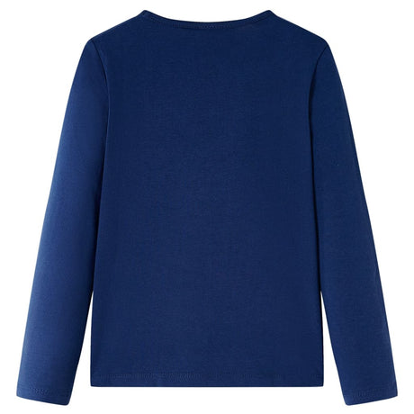 VidaXL Kindershirt mit langen Ärmeln 92 Marineblau