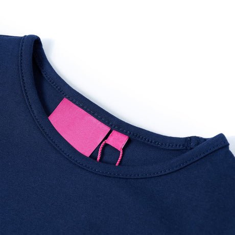 VidaXL Kindershirt mit langen Ärmeln 92 Marineblau
