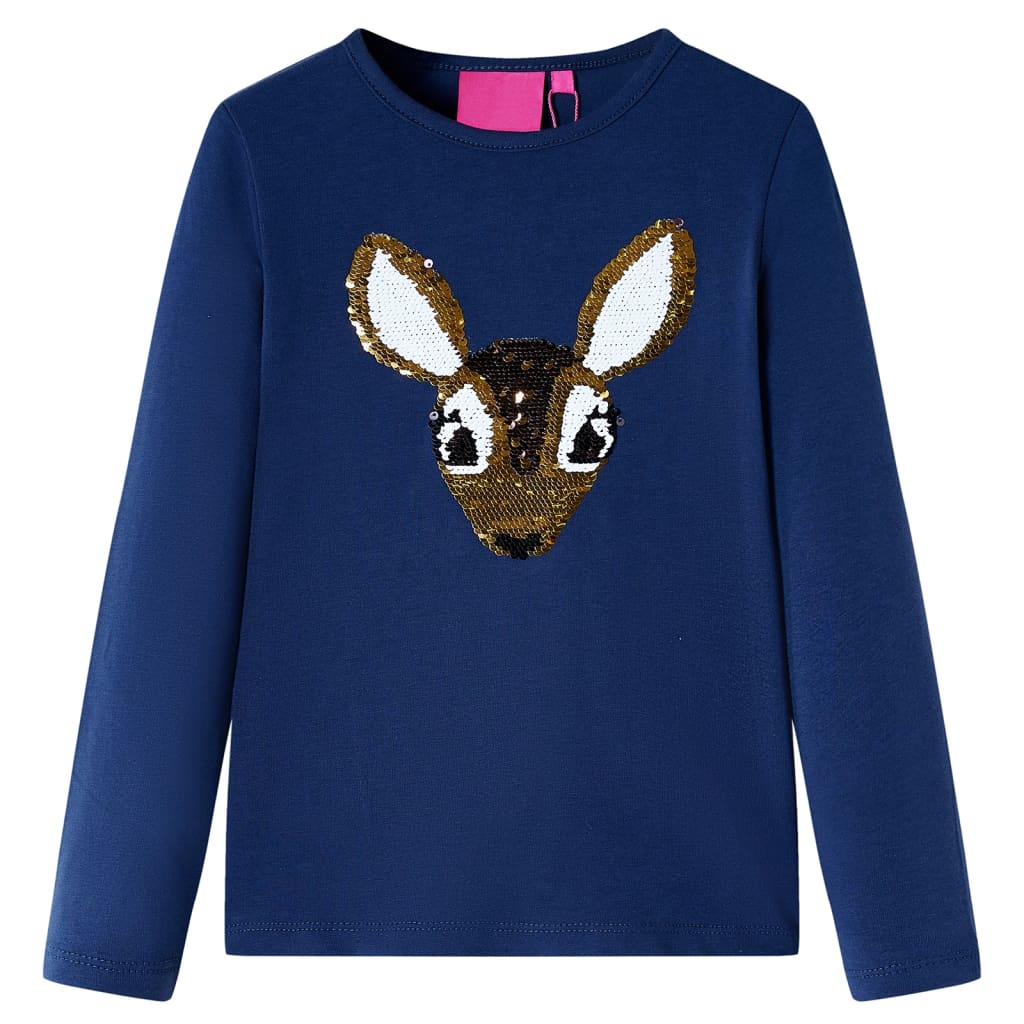 VidaXL Kindershirt mit langen Ärmeln 104 Marineblau