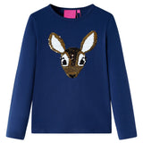 VidaXL Kindershirt mit langen Ärmeln 116 Marineblau