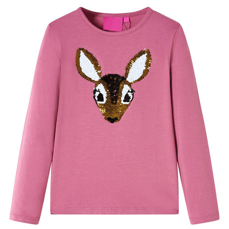 VidaXL Kindershirt mit langen Ärmeln 92 himbeerfarben