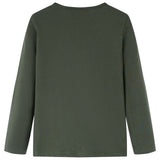 VidaXL Kindershirt mit langen Ärmeln 92 Khaki